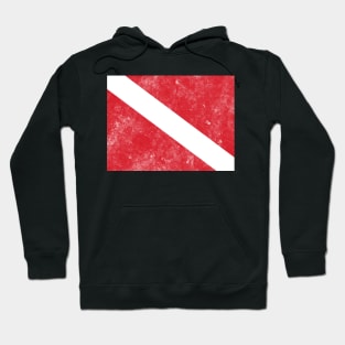 Grunge Scuba Diving Flag Hoodie